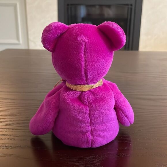 Vintage 1999 Original Ty Beanie Baby Millennium the Purple Bear Excellent Condi… - Picture 3 of 6